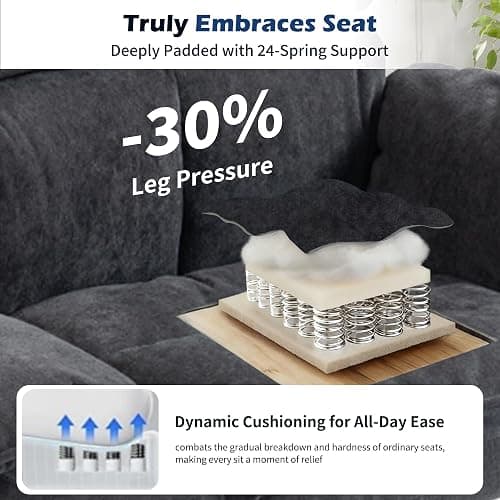 Big and Tall Office Chair with 90-180° Flip Armrests, 400lbs Ergonomic Computer Gaming Chair for Cross Legged Sitting, 155° Recline & Foot Rest - Wide Desk Task Chair for Home Office, Vanity, Study thumbnail 7