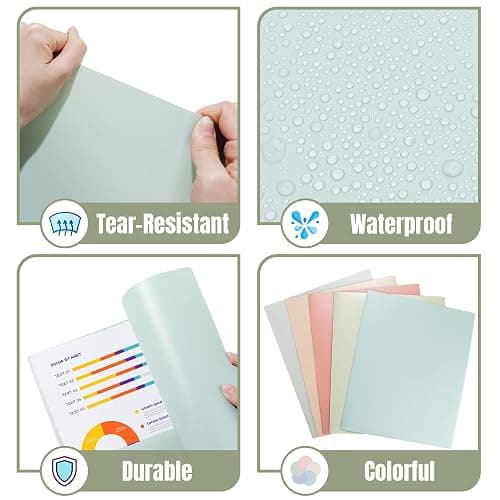 GNL Plastic Folders with Pockets, Pack of 5, Muted Pastel Colors, Heavy Duty 2 Pocket File Folders Letter Size, Pocket Folders for School, Home, and Office thumbnail 5