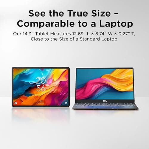 TCL NXTPAPER 14 Android Tablet, 14.3" Paper-Like Display Drawing Pad & Digital Notebook with 4096-Level Stylus & Flip Case, 8+8GB RAM, 256GB Storage, 10000mAh Battery, Multi-Window, Gray thumbnail 9