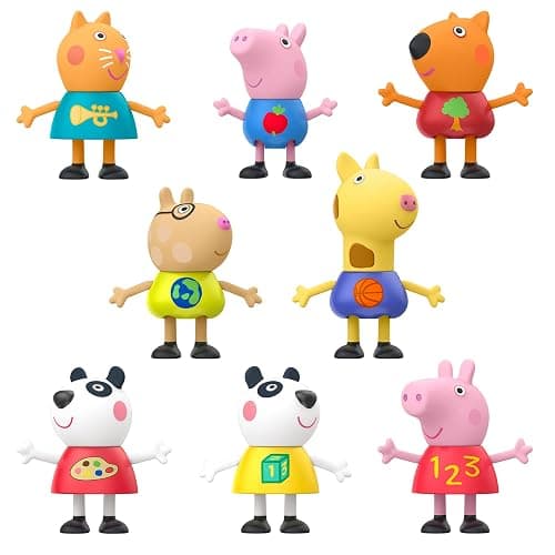 Peppa Pig School Classroom Toy Figures 8-Pack, Peppa Pig, George Pig, Peggi Panda, Candy Cat and More, Back to School Gifts for Kids, Ages 3+ (Amazon Exclusive) thumbnail 3