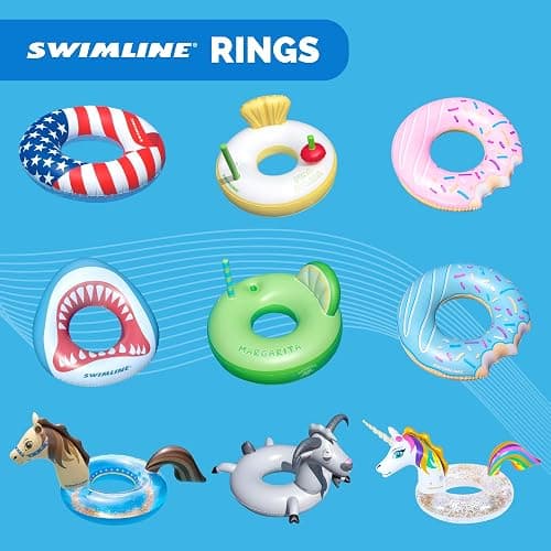Swimline Margarita Pool Ring with Cupholder & Backrest – Inflatable Lounge Float with Fun Design for Adults & Teens – Durable Vinyl Ring for Pool, Lake, or Beach – Easy to Inflate and Store thumbnail 9
