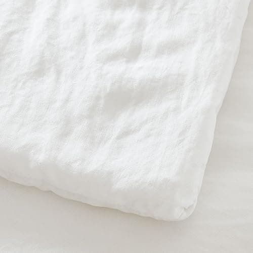 WRENSONGE Queen Comforter Set - 3 Pieces Prewashed White Comforter Soft Lightweight Bedding for All Seasons, Fluffy Down Alternative Comforter Queen Size with 2 Pillow Shams thumbnail 5