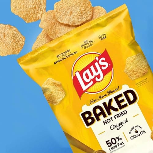 Baked Lay’s Potato Chips, Original, 9.25 oz Bag, 50% Less Fat, Gluten Free, No Artificial Flavors, No Colors from Artificial Sources thumbnail 6