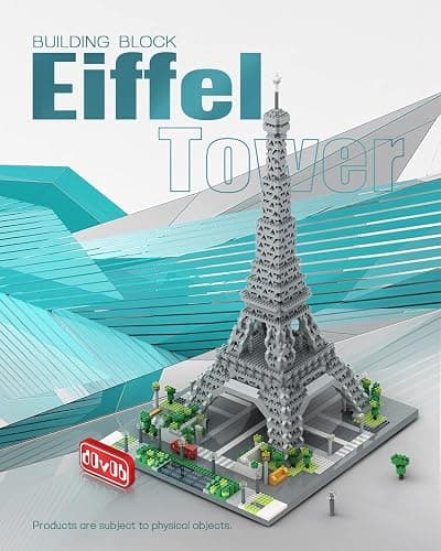 dOvOb Architecture Eiffel Tower Micro Blocks Set, 3369 Pieces Mini Bricks 3D Puzzle Toy, Gift for Adults and Kids thumbnail 3