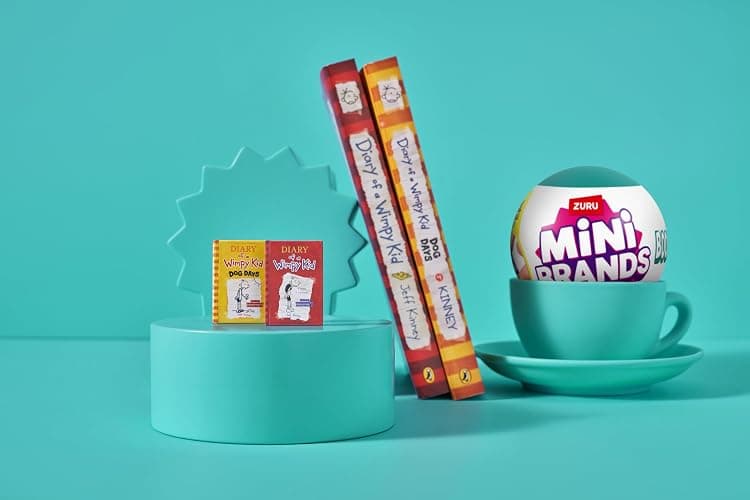 Mini Brands Books, Real Miniature Book Brands Collectible Toy, Capsules of 5 Mystery Miniature Books with real readable pages and Accessories for Kids, Teens, Adults (Single Capsule) thumbnail 7