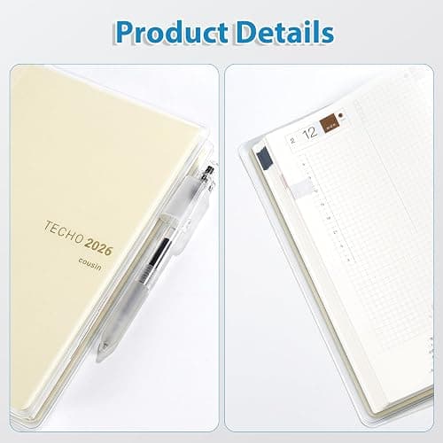 1PACK A5 Clear Planner Cover,Fits for Hobonichi Techo Cousin 2026 A5 | Compatible with Midori A5, Protector for Stalogy A5 thumbnail 3