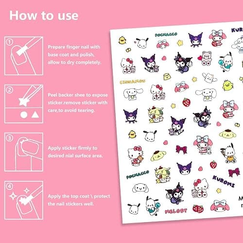 141 PCS Cute Nail Charms Nail Art Stickers Y2K Kawaii Nail Charms Slime Charms 3D Nail Art Charms Flatback Resin Charms thumbnail 4