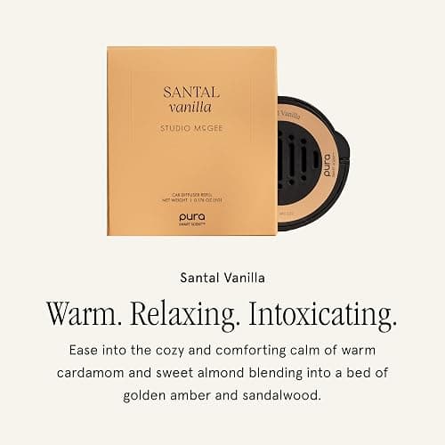 Pura and Studio McGee - Fragrance for Car Diffuser - Clean & Safe Luxury Scent Refill - Long-Lasting for 30 Days of Aroma - Must-Have Accessory - Santal Vanilla thumbnail 2