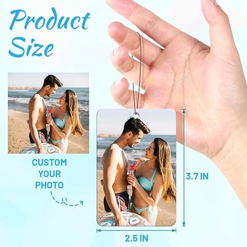 YATEDIY,Custom Air FreshenerCar-Double Sided photo Personalized Air FreshenerCar Multiple Fragrances DecorationsWardrobe,Bathroom,Hanging Ornaments(Unique Scented Gift)(Rectangle) thumbnail 3