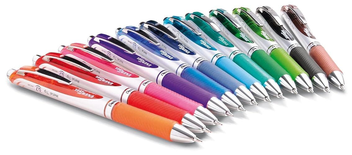 Pentel EnerGel RTX Retractable Liquid Gel Pens, (0.7mm), Assorted Colors, Ultimate Writing Pens, Best Writing Pens for Office, School and Journaling, Pack of 12 thumbnail 3