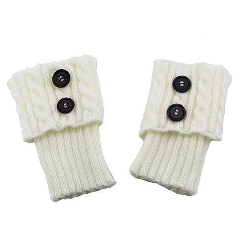 Bestjybt 3 Pairs Womens Short Boots Socks Crochet Knitted Boot Cuffs Leg Warmers Socks thumbnail 6
