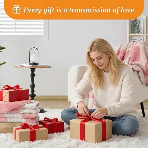 WEERRW Luxury Sherpa Throw Blanket for Couch Beds and Living Rooms, Buffalo Plaid Super Cozy Fluffy Reversible Thick Blanket, Baby Pink and White Checkered, 60" x 80" thumbnail 7
