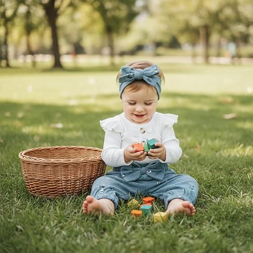 YINGISFITM Newborn Baby Girl Clothes Daddys Girls Outfits Pants Sets 3pcs | Baby Girl Fall Outfit,Daddys Girl Baby Outfits,Long Sleeve Romper + Bow Pants + Headband,Newborn Girl Coming Home Outfit thumbnail 2