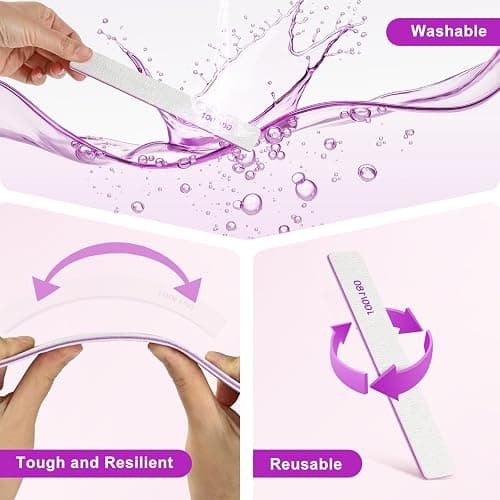 Ekrnlyi Nail Files (30 Pack), 100/180 Grit Double Sided Emery Boards for Natural & Acrylic Nails, Reusable Manicure for Women & Men, Professional Fingernail Filer & Lima de Uñas for Salon & Home Use thumbnail 6
