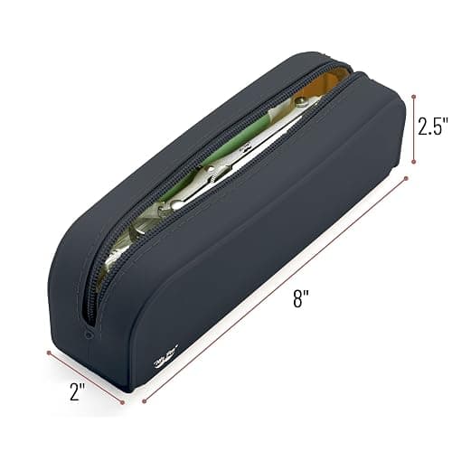 Mr. Pen- Silicone Pencil Case, Black Pencil Pouch, Pencil Case Small, Pencil Pouch Aesthetic thumbnail 3