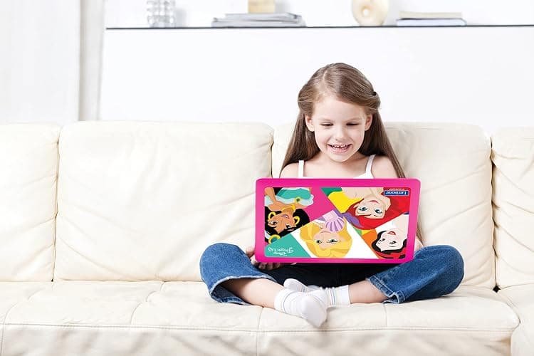 Lexibook Disney Princess - Educational and Bilingual Laptop Spanish/English - Girls Toy with 124 Activities to Learn, Play Games and Music - Pink JC598DPi2 thumbnail 6