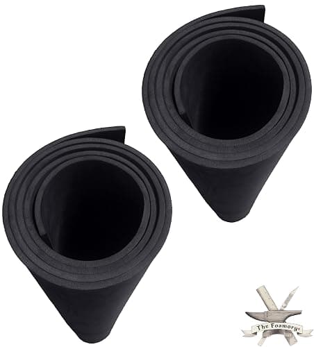 2-Pack Shape Retention EVA Cosplay Foam - 5mm Thick (Black) X-Large 35”x59” High Density EVA Craft Foam Sheets - Premium 85 kg/m3 Heat Shape Material for DIY, Con or Halloween Costumes - The Foamory - Image 1