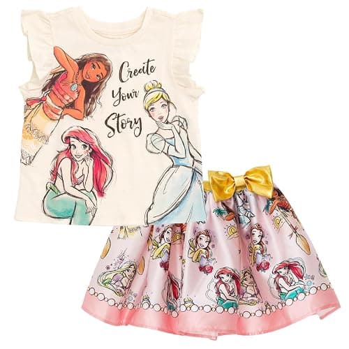 Disney Girls Tank Top and Satin Skirt Toddler to Big Kid Sizes (2T - 14-16) - Image 1