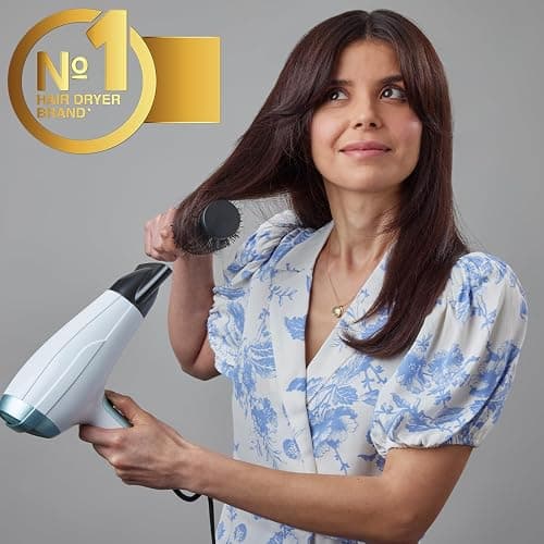 Remington Shine Therapy Hair Dryer (Ionic, 90% more Ions for Frizz Free Shine, Powerful, Fast Professional Drying, Diffuser, Concentrator, 3 Heat / 2 Speed Settings, Cool Shot, 2300W) D5216 thumbnail 2