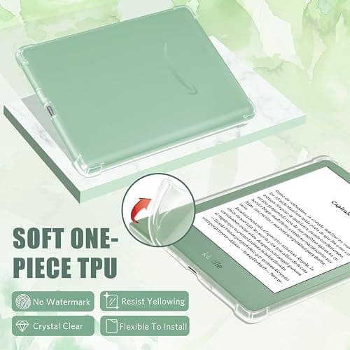 CoBak Clear Case Exclusively for 6 Inch Kindle 2024 and 2022 Releases (11th Generation) - Ultra Slim Soft TPU Transparent Cover, Lightweight and Durable Protection thumbnail 3