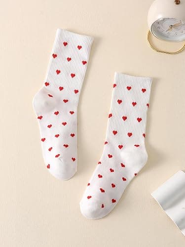 SHENHE Women's Embroidered Patterned Cute Crew Socks Breathable Soft Above Ankle Socks thumbnail 3