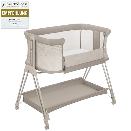 lionelo Luna Cuna de colecho portátil con colchon Cuna de Viaje Bebe co-Sleeping Desde recién Nacido hasta los 9 kg Altura e inclinación Regulables 4 Ruedas con Bloqueo ventilada | De Colecho, Portátil con Colchón Cuna de Viaje Bebé Co-Sleeping desde Recién Nacido, Ruedas con Bloqueo Ventilada thumbnail 14