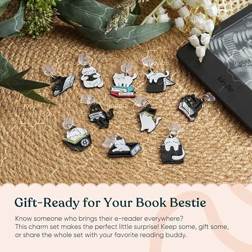 YOPPIX 9PCS Charms for Kindle, Dust Plug Charm Compatible with Type C Charging Port, Gift for Book Lover Readers Men Women Teachers Students, Accessories for Kindle thumbnail 5