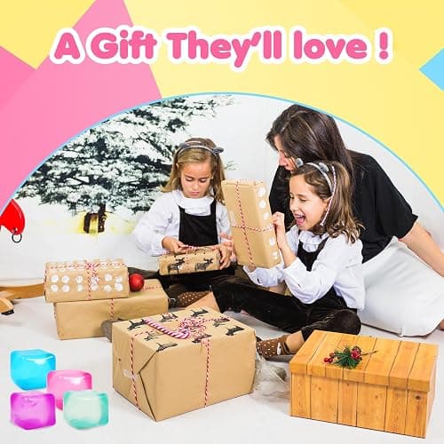 3pack Stress Cube Squishy Stress Balls for Adults Kids Fidget Toy for Your Best Mellow and Chill -Ice Cubes-Square Shape with Filling in Pink Purple Blue (3pcs Cube ) thumbnail 7