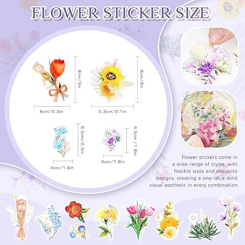 240Pcs Gilt Flower Stickers for Scrapbooking,Self-Adhesive Floral Stickers Scrapbook Supplies Journaling for Water Bottle Adult Card Making Letters DIY Cards Decoration thumbnail 4
