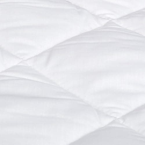 Amazon Basics Hypoallergenic Quilted Mattress Topper Pad, 18 Inches Deep, Twin XL, White thumbnail 5