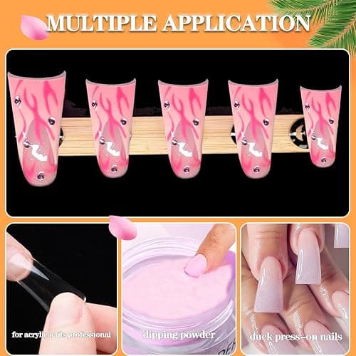 500PCS Duck Nail Tips Full Cover, Clear Duck Fan Flare Nail Tips for Acrylic Nails Professional, Extra Long Duck Nails Press On Duck Feet Style Curved Wide French False Nail for Nail Salon 10 Sizes thumbnail 5