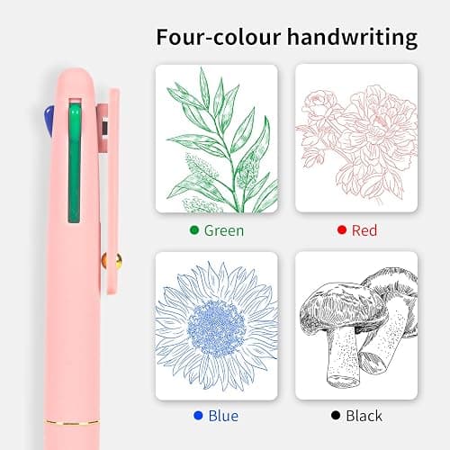 Ddaowanx Multicolor Pens, 4-in-1 Colored Ballpoint Pen 0.5mm Fine Point Smooth Writing,Nurse Accessories for Work,Gifts for Teen Girls,6-Count thumbnail 6