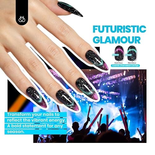 Beetles Cat Eye Gel Nail Polish Set, 36 Colors Magnetic Fall Gel Polish Kit | Magnetic Glitter Red Purple Brown Green Burgundy Base Glossy Matte Top Coat Soak Off UV DIY Salon Nail Art Gift for Women thumbnail 6
