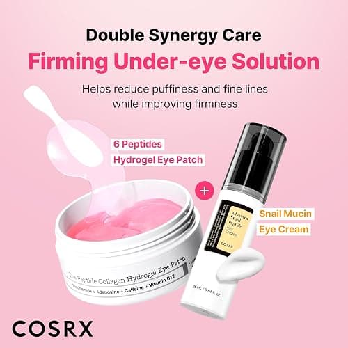 COSRX Pink Peptides Collagen Hydrogel Eye Patch for Puffy Eyes and Dark Circles, Under Eye Mask, 60 Under Eye Patches, Korean Skin Care - Stocking stuffers for women thumbnail 8