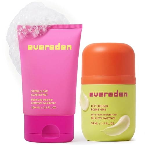 Evereden Teen Face Cleanser & Face Cream For Teens, Dermatologist-Tested | 2-Step Blemish-Busting Routine For Teens Ages 11+, Vegan, Willowbark Extract, Non-Drying, Oil-Free, Combat Clogged Pores - Image 1