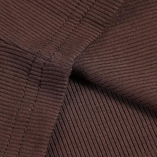 Roselux Womens Long Sleeve Stretch Crewneck Ribbed T-Shirt Fitted Casual Basic Tops thumbnail 2