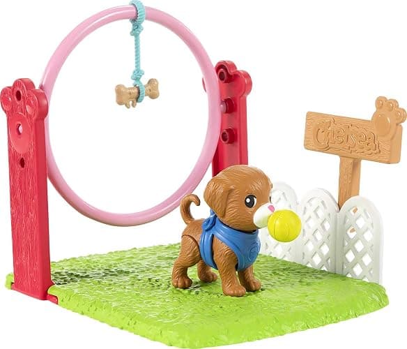 Barbie Chelsea Can Be Doll & Playset, Blonde Dog Trainer Small Doll with Dog & 10 Accessories, Including Leash, Jumping Hoop, Obstacle Cones & More thumbnail 3