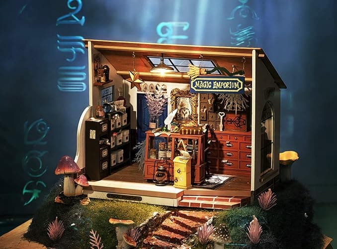 Rolife DIY Miniature Dollhouse Room Kit - Magic Potion Store Diorama Kit DIY Crafts Hobbies for Women/Men Gifts for Teens Adults Home Decor - Magic Potion Store thumbnail 8