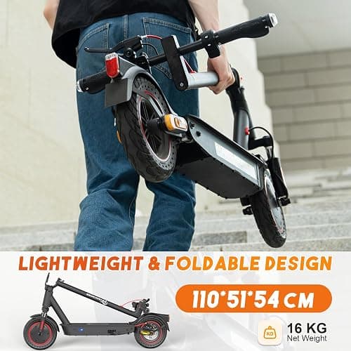 EVERCROSS EV85F/EV10K PRO Electric Scooters Adults, 8.5''/10'' E-Scooter Foldable - APP, 350W/500W Motor, 7.8AH/11.4AH Battery, 15KG/16KG weight, 3 Speed Modes, Dual shock absorbers thumbnail 4