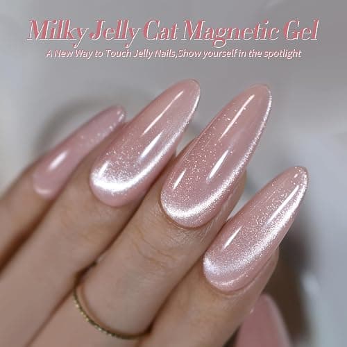 Born Pretty Cat Magnetic Eye Gel Nail Polish, Pastel Milky Cat Magnetic Gel Pastel Blue Green Purple Pink Nude Silver Nail Art Gel Manicure Salon DIY Gifts 7ML 6PCS thumbnail 6