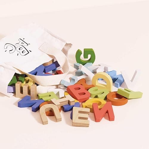 Le Toy Van - Wooden Letters in a Bag Toy, Plastic Free | Suitable for Age 18+ Months thumbnail 4
