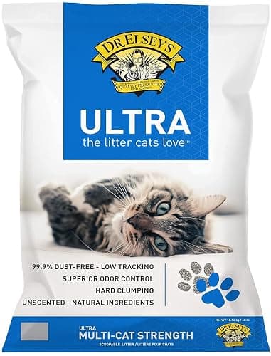 Dr. Elsey's Ultra UnScented Clumping Clay Cat Litter 40 lb. Bag - Image 1