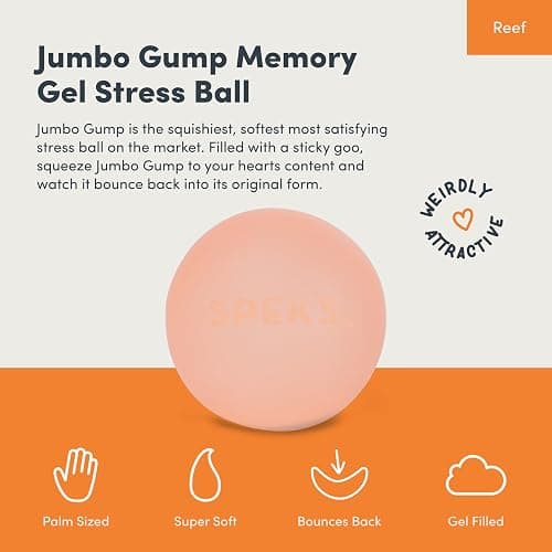 Speks Gump Jumbo Squishy Sensory Balls, Silent Stress Relief Tool, Desk Toy thumbnail 2