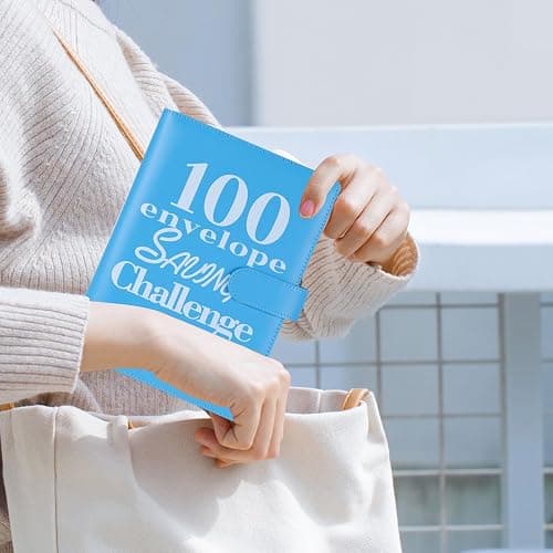 NICOOTH 100 Envelopes Money Saving Binder A5 Savings Challenge Book Easy and Fun Way to Save $5050 thumbnail 2