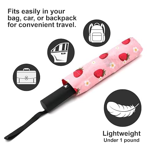 Nollia Compact Travel Umbrella with Auto Open – Windproof Folding Umbrella, Lightweight & Portable for Rain thumbnail 7