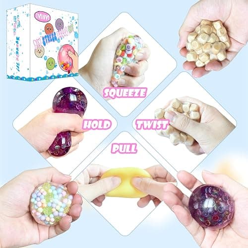 DIY Stress Ball Making Kit with Filler - 14 Stress Balls Skins - Squishy Making Kit- DIY Craft Kits Stress Balls - Handmade Make Your Own Stress Ball Kit for Adults - Crunchy Relaxing thumbnail 5
