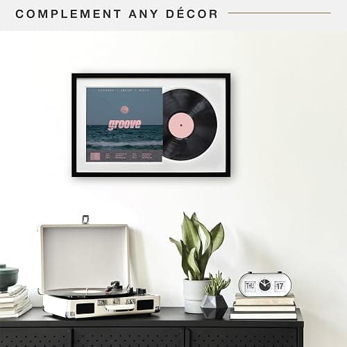 MCS Double Matte Record Album Frame, 16.5x25 Record Frame, Black for LP Vinyl Record & Jacket Display (1-Pack) thumbnail 3