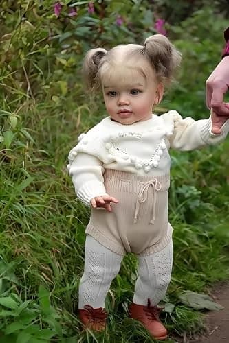 Angelbaby Big Size Realistic Reborn Toddler Girl Dolls 26 Inch Soft Silicone Baby Doll Real Life Beautiful Princess Girl with Blonde Hair Blue Eyes Real Looking Collectible Art Doll for Kids thumbnail 3