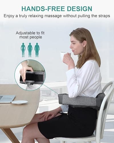 Nekteck Cordless Neck and Back Massager for Pain Relief Deep Tissue, Shiatsu Neck Massager with Heat, Portable Massage Pillow Tool for Shoulder Leg Muscle, Home Office Car Use, Gifts for Men Women Dad thumbnail 6