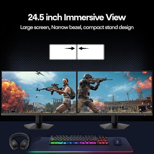 KOORUI - 24.5" Gaming Monitor, 240Hz, IPS FHD 1ms, HDR400 | 1920x1080p Computer Monitor, 90% DCI-P3, 128% sRGB, HDMI2.0 DP, VESA Tilt Adjustable for Xbox PS5 Switch thumbnail 8
